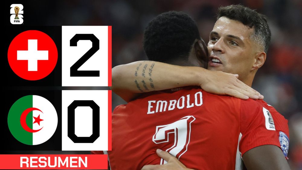 Suiza avanza a octavos en el Mundial 2026 tras vencer a Argelia 2-0